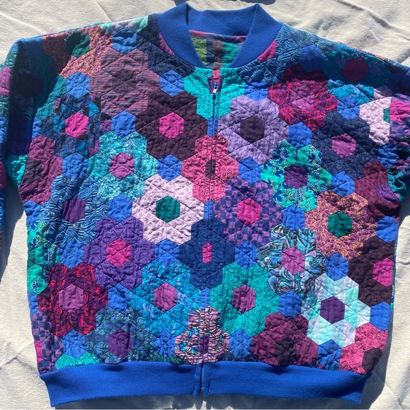 Patchwork QUILT Handmade Jacket Vintage - Picture 6 of 16